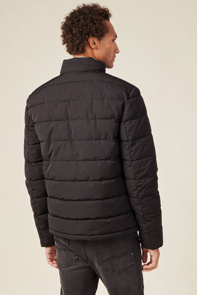 Doudoune à capuche cachée noir homme