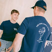 T-shirt manches courtes bleu marine homme