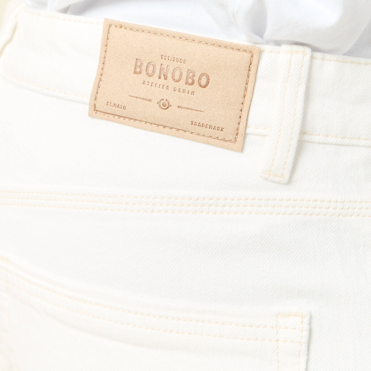Jeans éco-responsable regular denim blanc homme