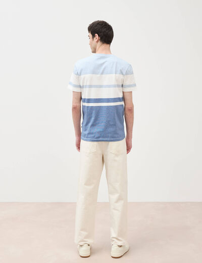 T-shirt manches courtes bleu gris homme