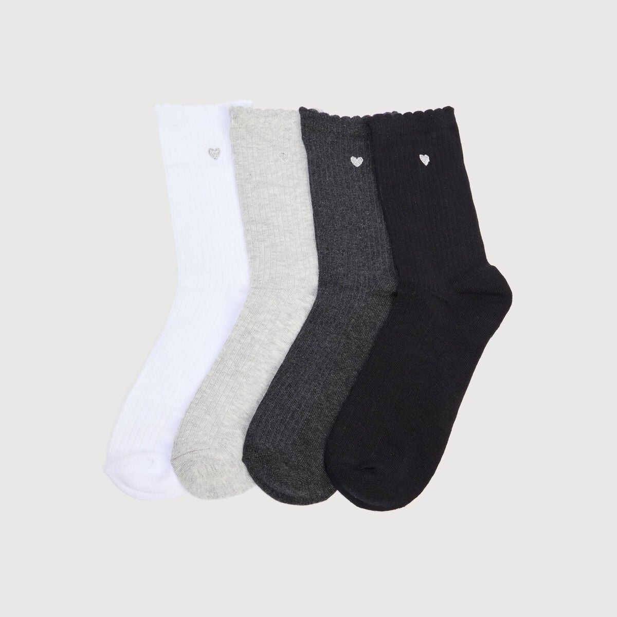 Lot de 4 paires de chaussettes noir femme