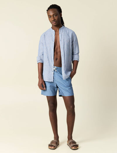 Short de bain bleu foncé homme