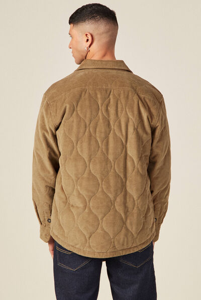 Surchemise éco-responsable beige homme