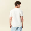 T-shirt cintré col rond manches courtes ecru homme