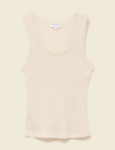 Débardeur sans manches beige femme
