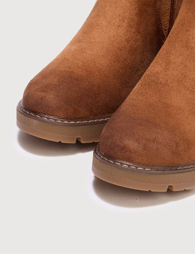 Bottines semelle gomme marron femme