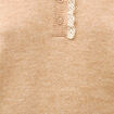 Pull col tunisien manches longues marron clair femme