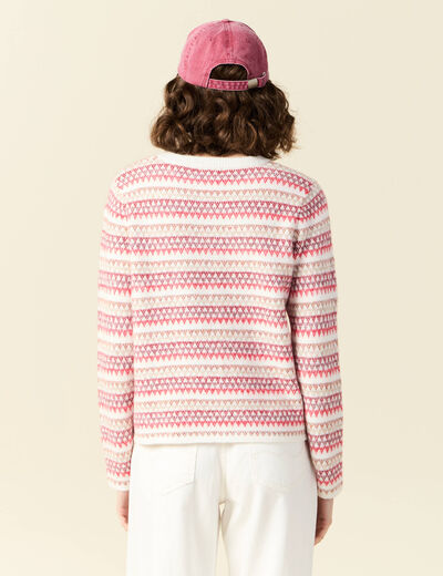 Pull manches longues rouge foncé femme