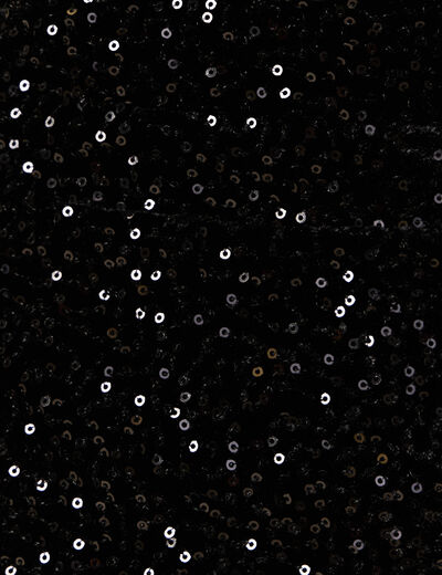 Robe cintrée sequins noir femme