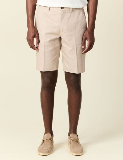 Bermuda droit gris homme