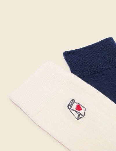 Lot de 2 paires de chaussettes bleu marine homme