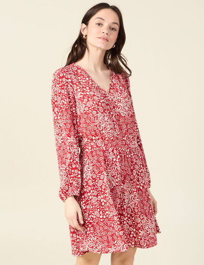 Robe éco-responsable rouge femme