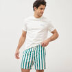 Maillot de bain ray&eacute; doubl&eacute; vert &eacute;meraude homme
