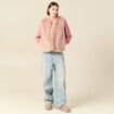 Pull col rond manches longues mauve femme