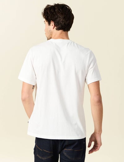 T-shirt manches courtes ecru homme