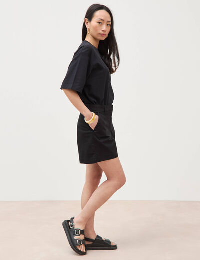 Short taille standard noir femme