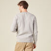 Pull manches longues col rond gris foncé homme