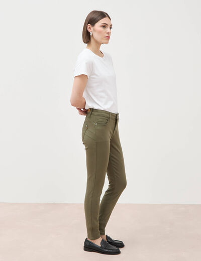 Pantalon Audrey - skinny push up vert kaki femme