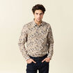 Chemise à manches longues beige homme