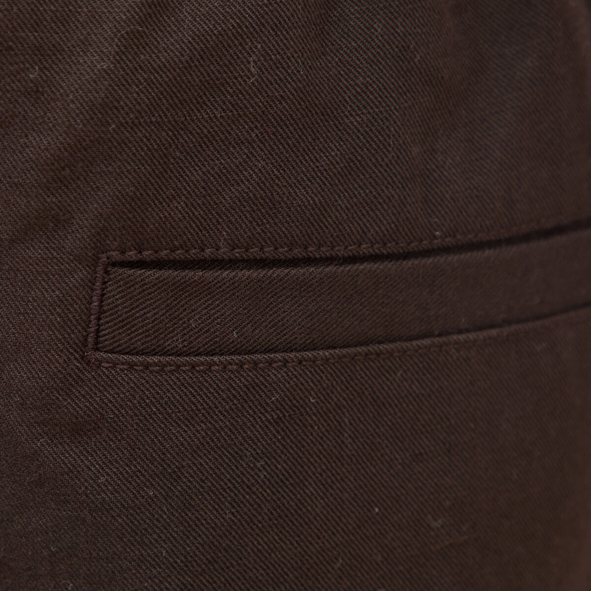 Pantalon coupe straight marron fonc&eacute; homme