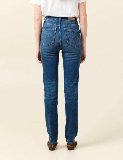 Jeans slim taille haute denim stone femme