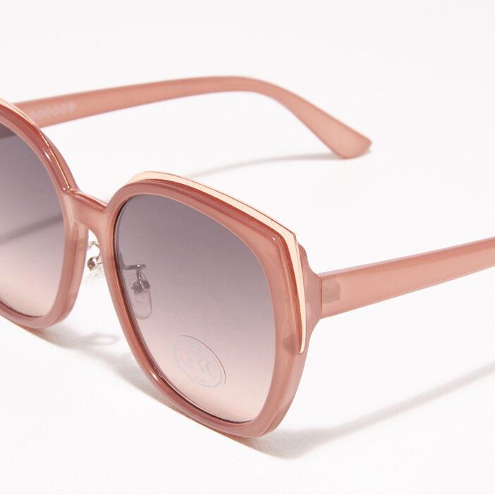 Lunettes de soleil rose clair femme