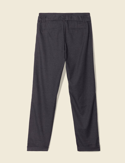 Pantalon paperbag gris femme