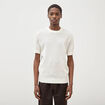 T-shirt en coton manches courtes ecru homme
