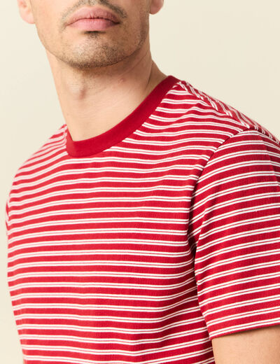T-shirt manches courtes rouge foncé homme