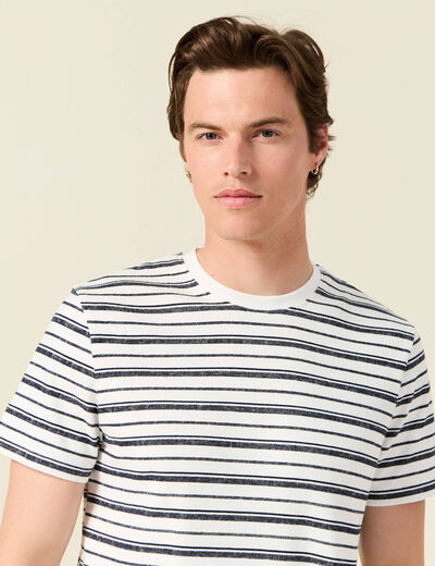 T-shirt manches courtes ecru homme