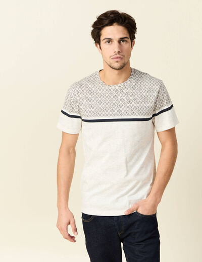 T-shirt manches courtes marron foncé homme