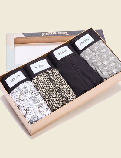 Lot 4 boxers prune homme