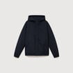 Parka coupe r&eacute;guli&egrave;re &agrave; capuche bleu marine homme
