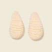 Boucles d'oreilles pendantes ecru femme