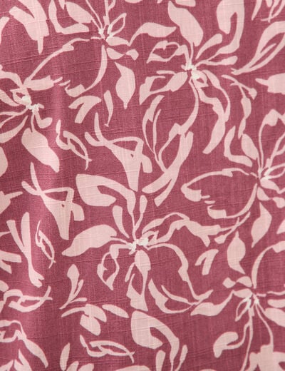 Chemise manches courtes vieux rose homme