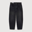 Jeans large longueur 32 en coton denim noir homme