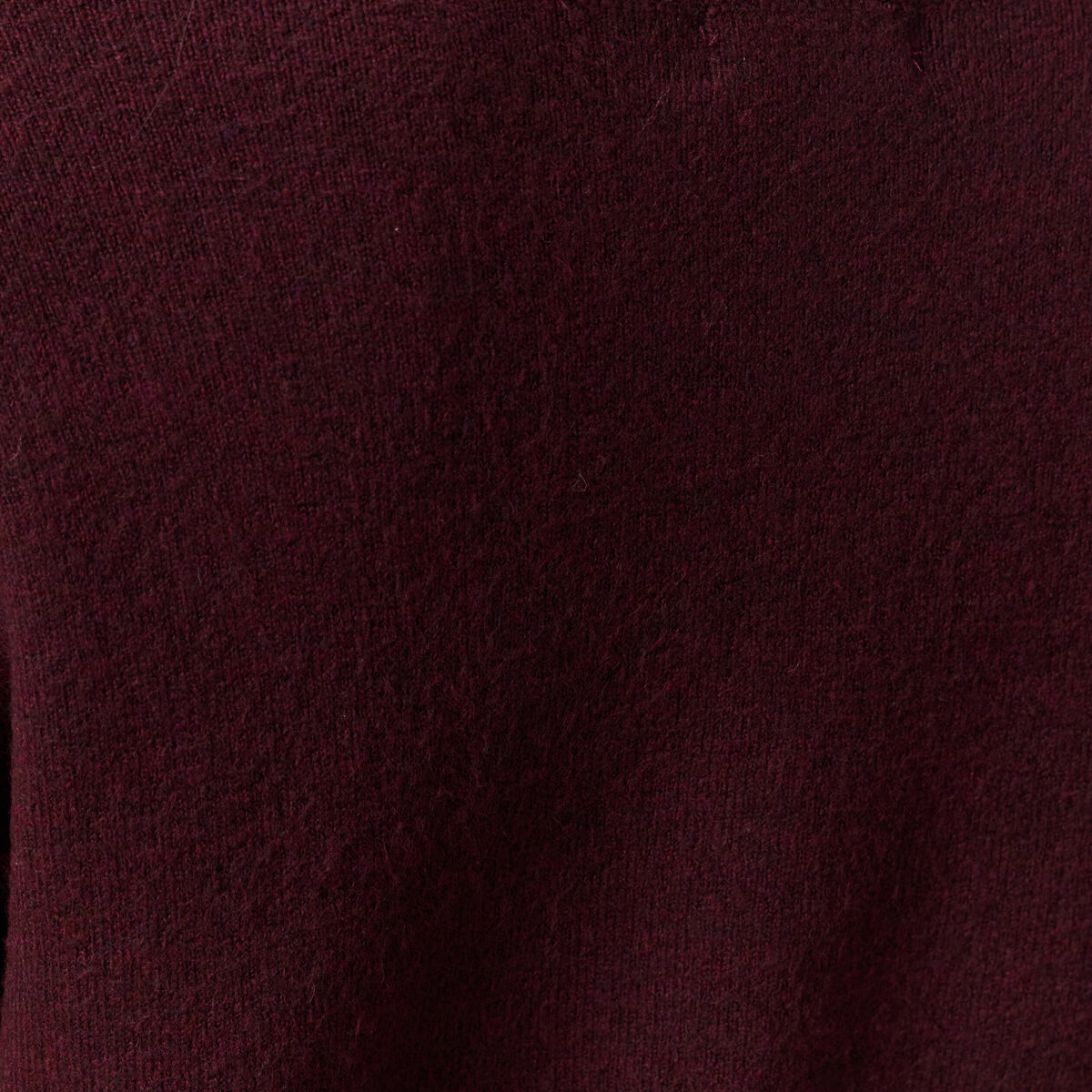 Pull manches longues col en V prune femme