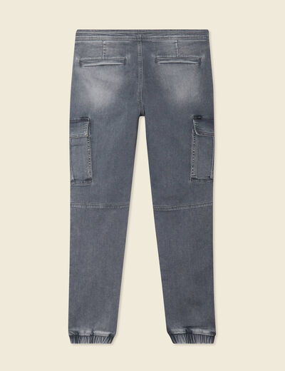 Jeans jogger battle denim gris homme