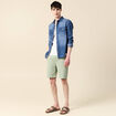 Bermuda vert olive homme