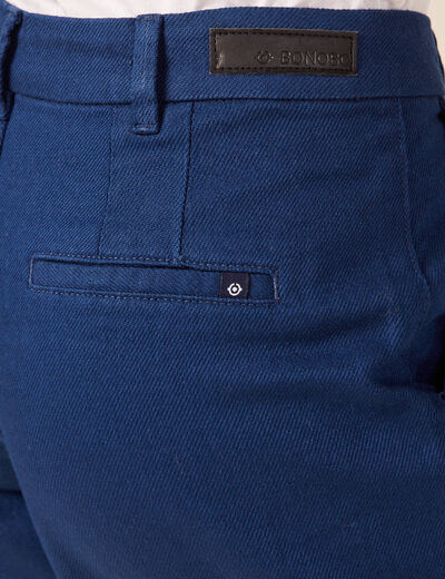 Jeans flare taille haute bleu marine femme