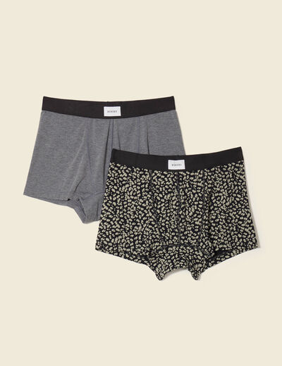 Lot 2 boxers gris foncé homme
