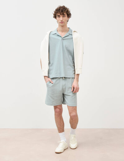 Polo manches courtes vert clair homme