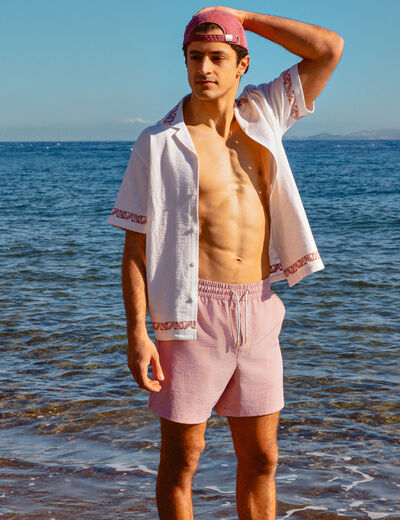Short de bain vieux rose homme