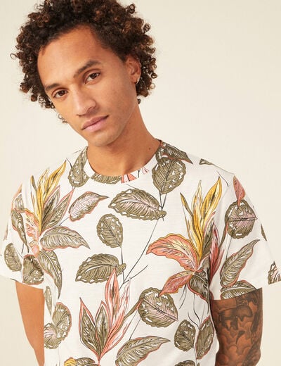 T-shirt manches courtes blanc homme