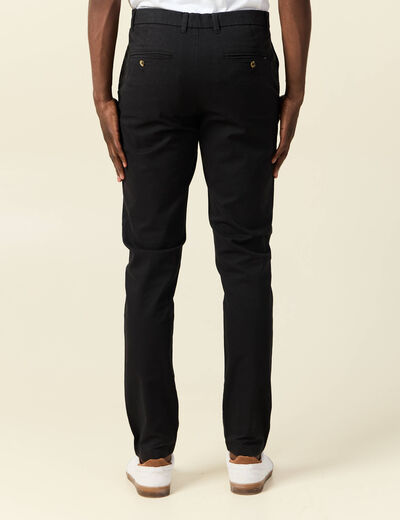 Pantalon slim Instinct chino noir homme