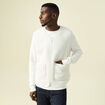 Sweat sans manches effet polaire ecru homme
