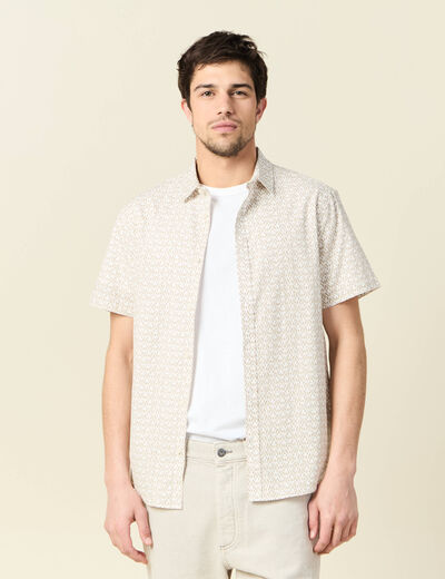 Chemise manches courtes blanc homme
