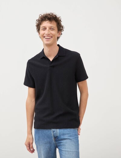 Polo manches courtes noir homme