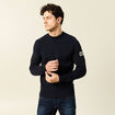 Pull manches longues bleu marine homme