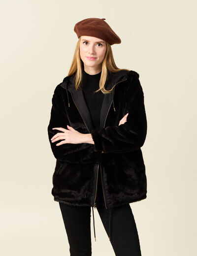 Parka réversible noir femme